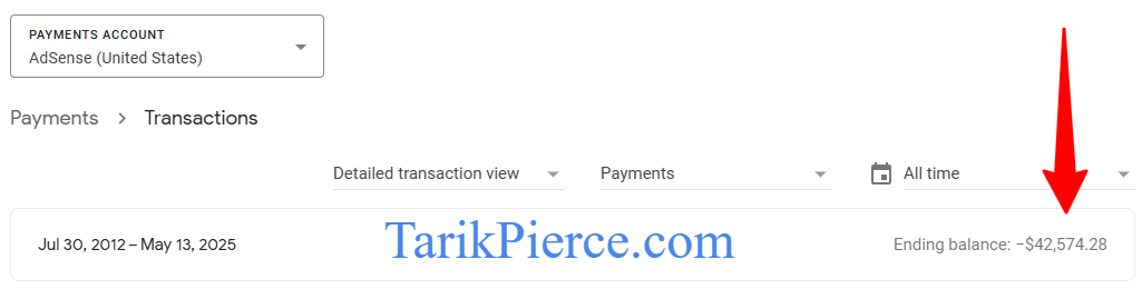 Google adsense earnings