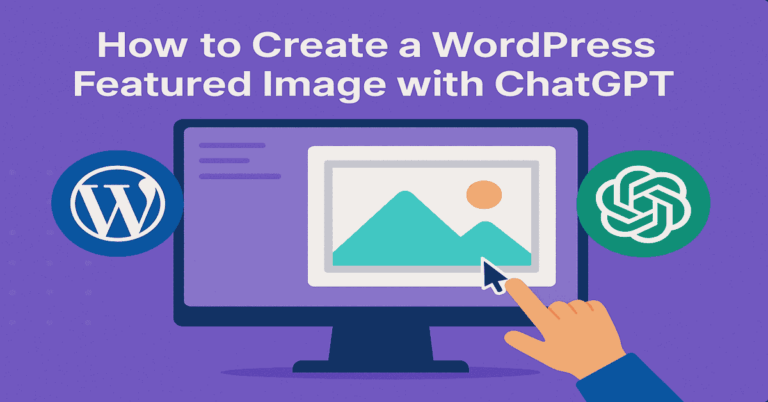How to create wordpress featured image with chatgpt