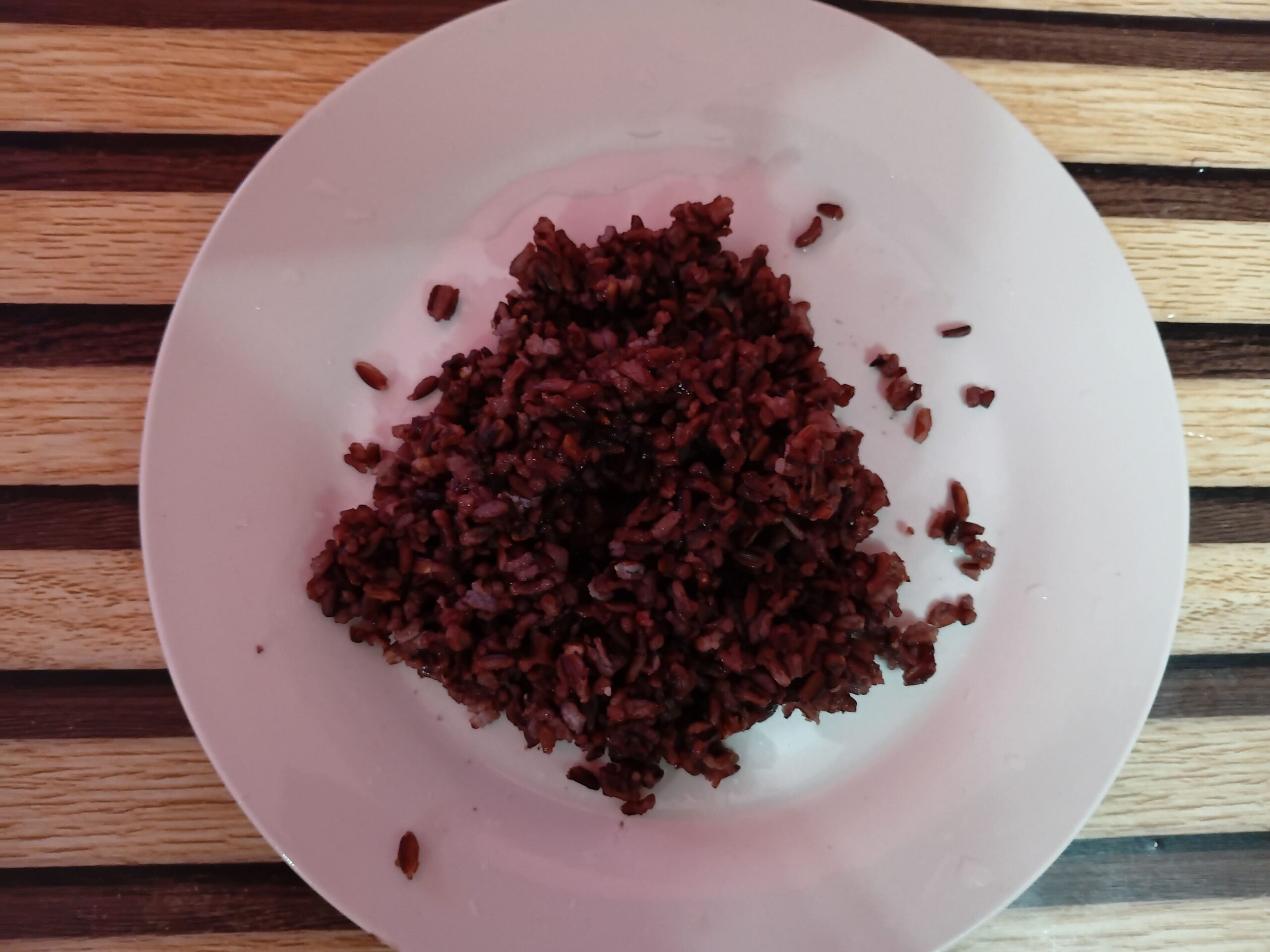 Unpolished Cooked Black Rice